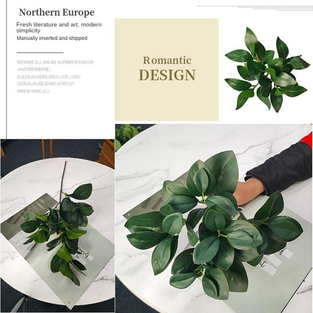 Acorn Peperomia Artificial Plants 30cm Eucalyptus Leaves Green Plants High Quality green Artificial Shrubs Plants Outdoor