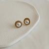 JJ36 Antique Pearl Point Mini Earrings