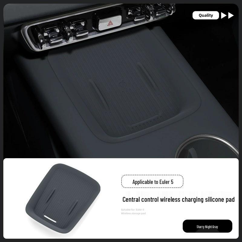Compatible with 26 Models: ORA 5 Center Console Wireless Charger Silicone Mat - Anti-slip, Dustproof Phone Holder & Interior Accessory.