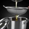 Bacon Grease Container with Strainer Stainless Steel Oil Storage with Lid And Handle High Temperature Oil Container Kitchen Grease Keeper