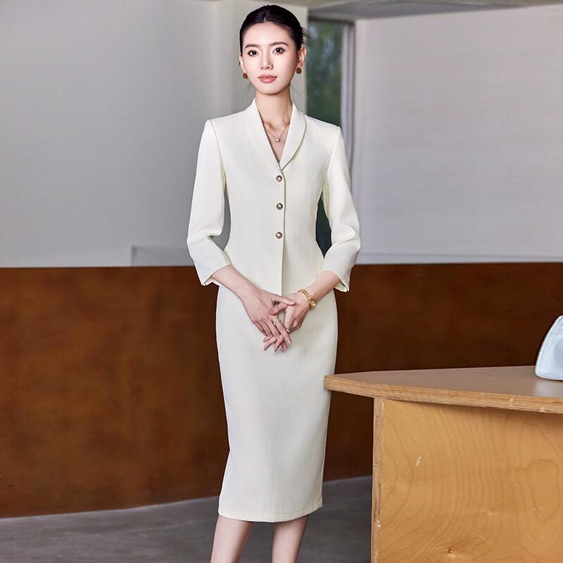 Ensemble tailleur court et jupe style français pour femme