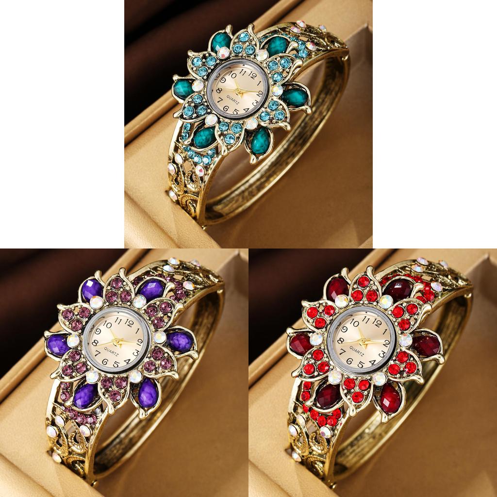 Fashion Quartz Watch For Women With Diamond Inlay And Alloy Bracelet