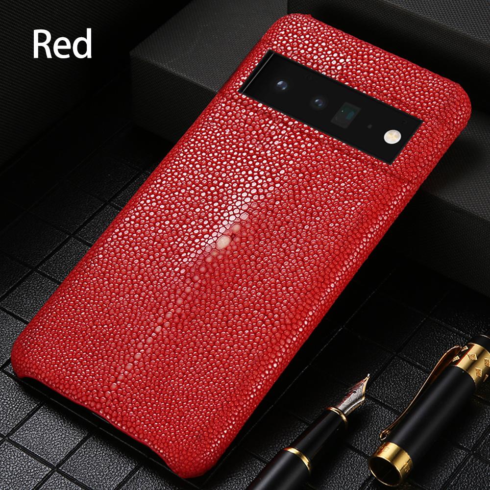 

LANGSIDI Genuine Stingray Leather Phone Case for Google Pixel 8 9 10 Pro XL 9Pro 10Pro 8Pro Half-pack Back Cover Google Pixel 9