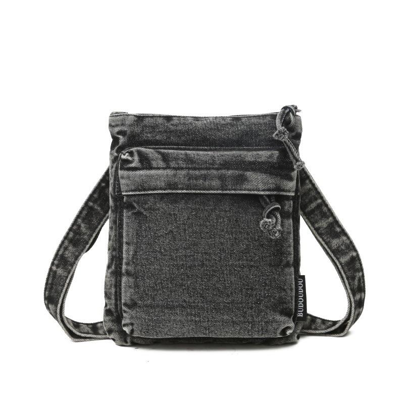 Washed Denim Crossbody Fashionable Phone Bag