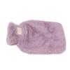 PVC Hot Water Bag with Soft Plush Cover Leakproof Winter Warm Bed Warmer Water Bag 1000ml Purple