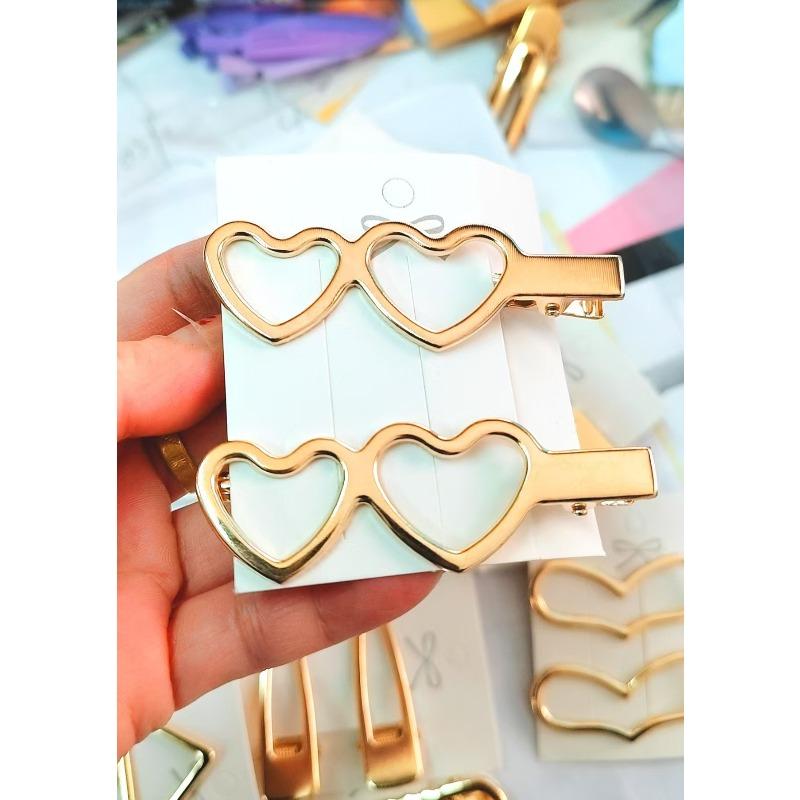 2/3/4 шт. Металлические вырезанные заколки для волос Зажим-уточка Квадратный зажим Зажим с жемчугом DIY Аксессуары для волос 7.5cm