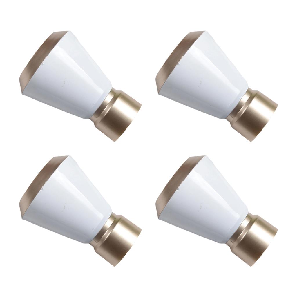 4pcs Modern Artistic Finial Caps Stylish Minimalist Curtain Rod Finials set for Curtain Rods for Home or Office Decor