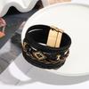 Bohemian Vinatge Cross Blessed Multi-layer Bracelet With Magnetic Clasp For Men and Women Friends Leather Bracelet Jewelry
