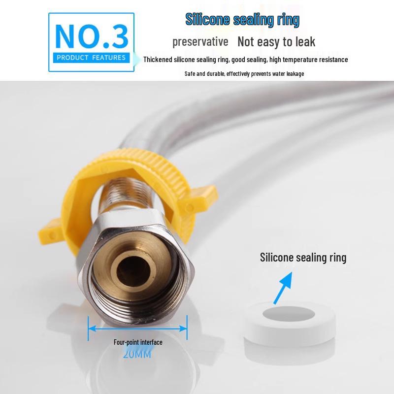 304 Edelstahl Doppelkopf-Geflechtschlauch für Warmwasserbereiter und Toiletten