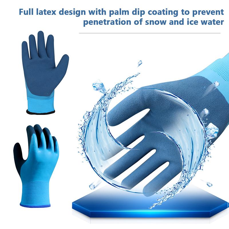 1 Paar Arbeitshandschuhe mit PU-Handflächenbeschichtung Sicherheitsschutzhandschuh Nitril Professionelle Sicherheitslieferanten Verdickt und warm