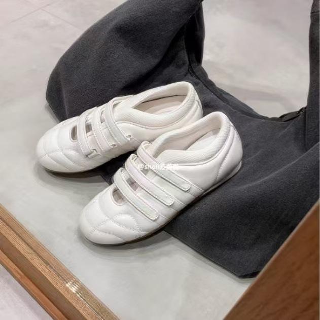New Mary Jane soft-soled single shoes women's flat-soled Velcro casual sports shoes bowling ballet shoes