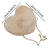 Fluffy Purse Crossbody Bag Clutch Purse Wallet Cute Fashion Tote Plush Handbag Heart Shaped Shoulder Bag Evening Bag Lightweight