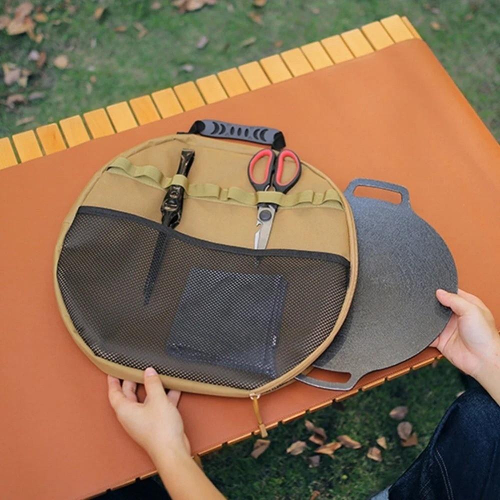 Bolsa de Almacenamiento Portátil para Sartén Oxford, Bolsa Multifunción para Cocina de Picnic al Aire Libre, Bolsas Tote para Repostería, Olla de Hierro Fundido para Acampar