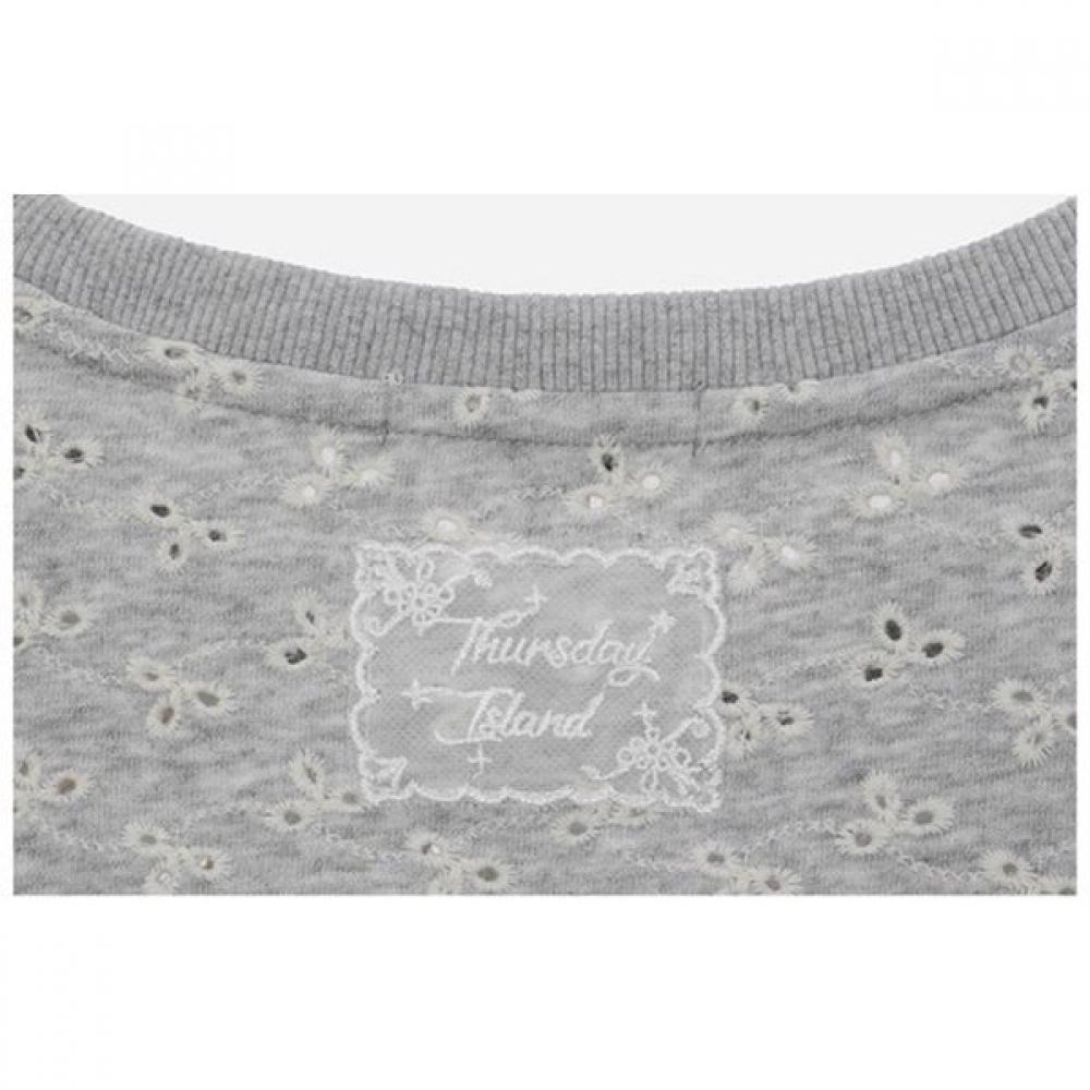 Thursday Island Allover Embroidery Pattern Sweatshirt T262mst136w