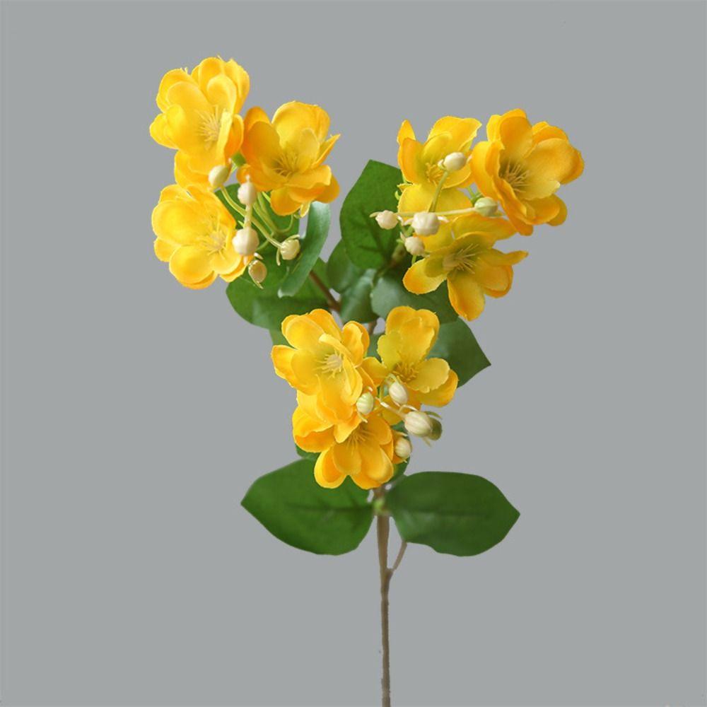 Lifelike Simulation Jasmine Long Stems Fake Flowers Artificial Silk Jasmine Flower  Home Office