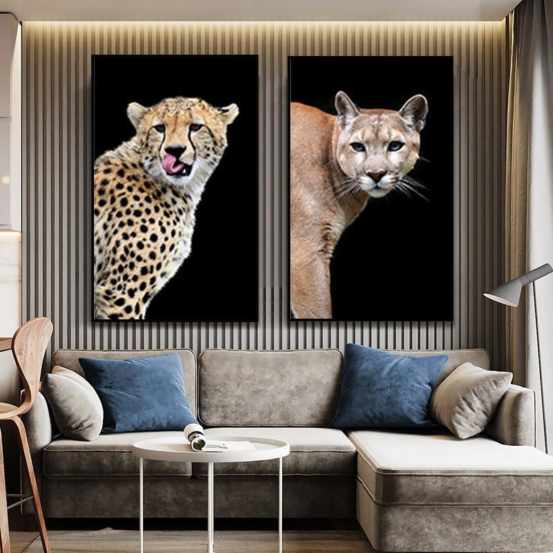 Wild Animal Picture Lion Tiger Canvas Painting Prints Wall Art Modern Living Room Decoration Poster For Home Bedroom Cuadros