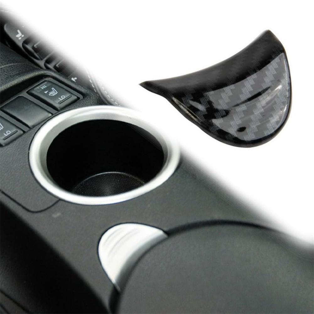 Carbon Fiber Look Interior Central Armrest Box Switch Cover Trim For Nissan 370Z