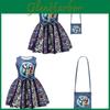 The Nightmare Before Christmas Halloween Princess Dress With Bow And Bag For Girls Age 3 To 8