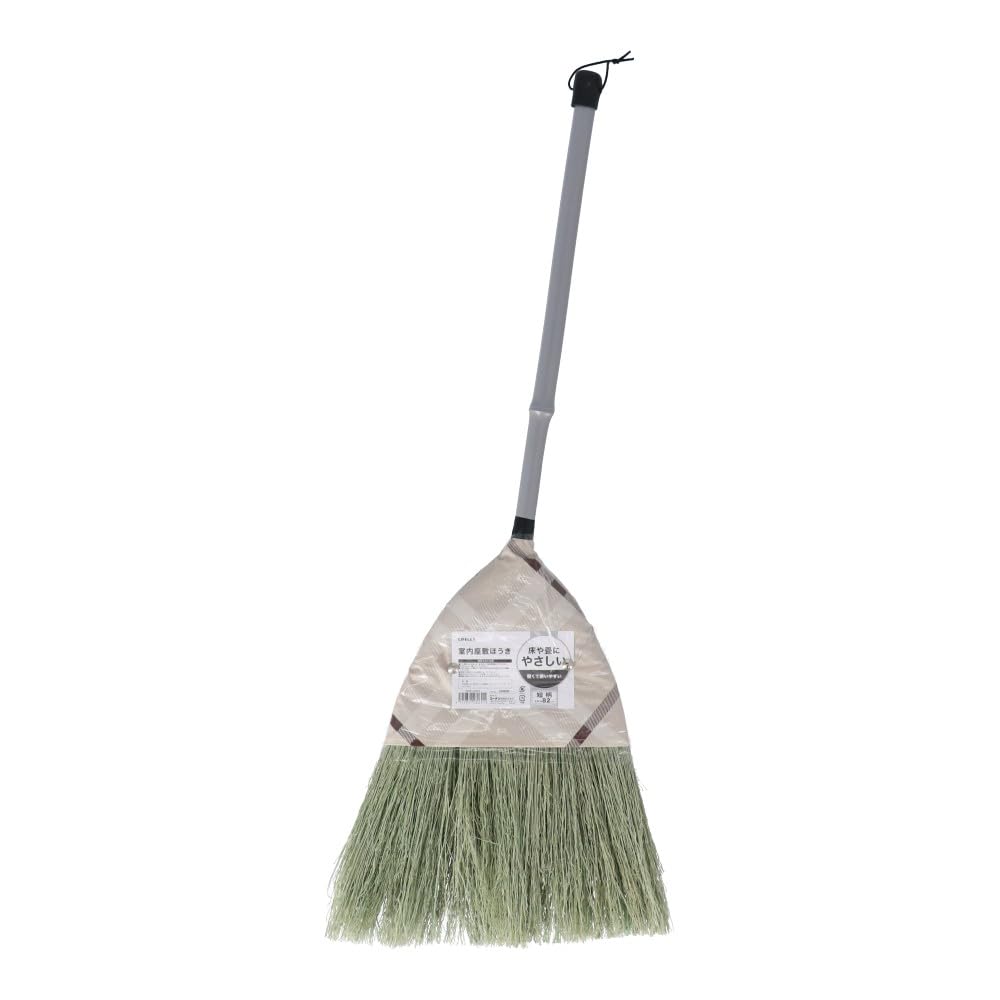 Konan Original LIFELEX Lightweight and flexible cover type indoor room broom with short handle Beige Gray WX21-0315 +
