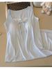 2026 Summer Blue Sleeveless Nightgown with Chest Pads - Women's Sweet Pure Desire Style