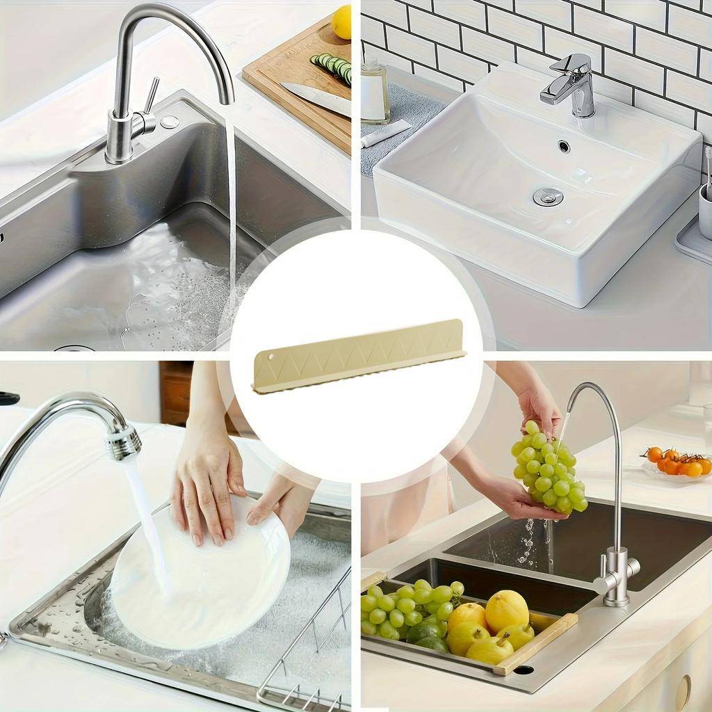 Silicone Sink Baffle Splash Proof Guard Protect Clothes From Splashing Water For Washing Dishes And Vegetables Kitchen Supplies