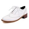Fashion Luxury Leisure Daily Oxfords Shoes 2025 New Round Toe Lace Up Large Female Low Heels Shoes Office Comfy Dress Up Women Shoes