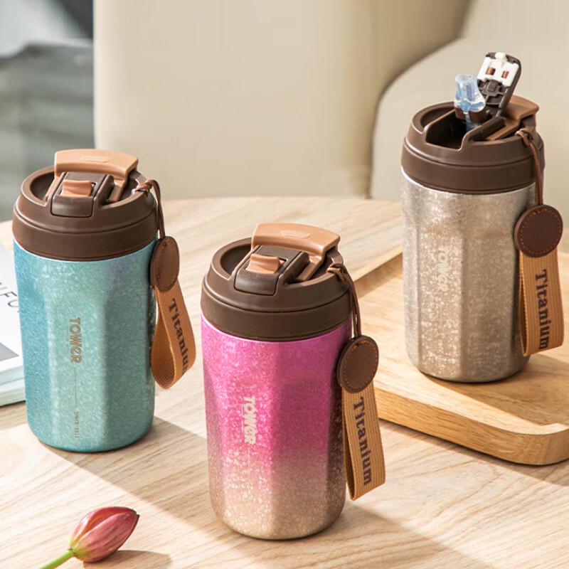 TOWERUK Outdoor Portable Titanium Coffee Thermos Mug