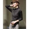dme Warm Ginger Fleece Autumn New Slim Fit Thin Half Turtleneck Long Sleeve Women's Base Shirt