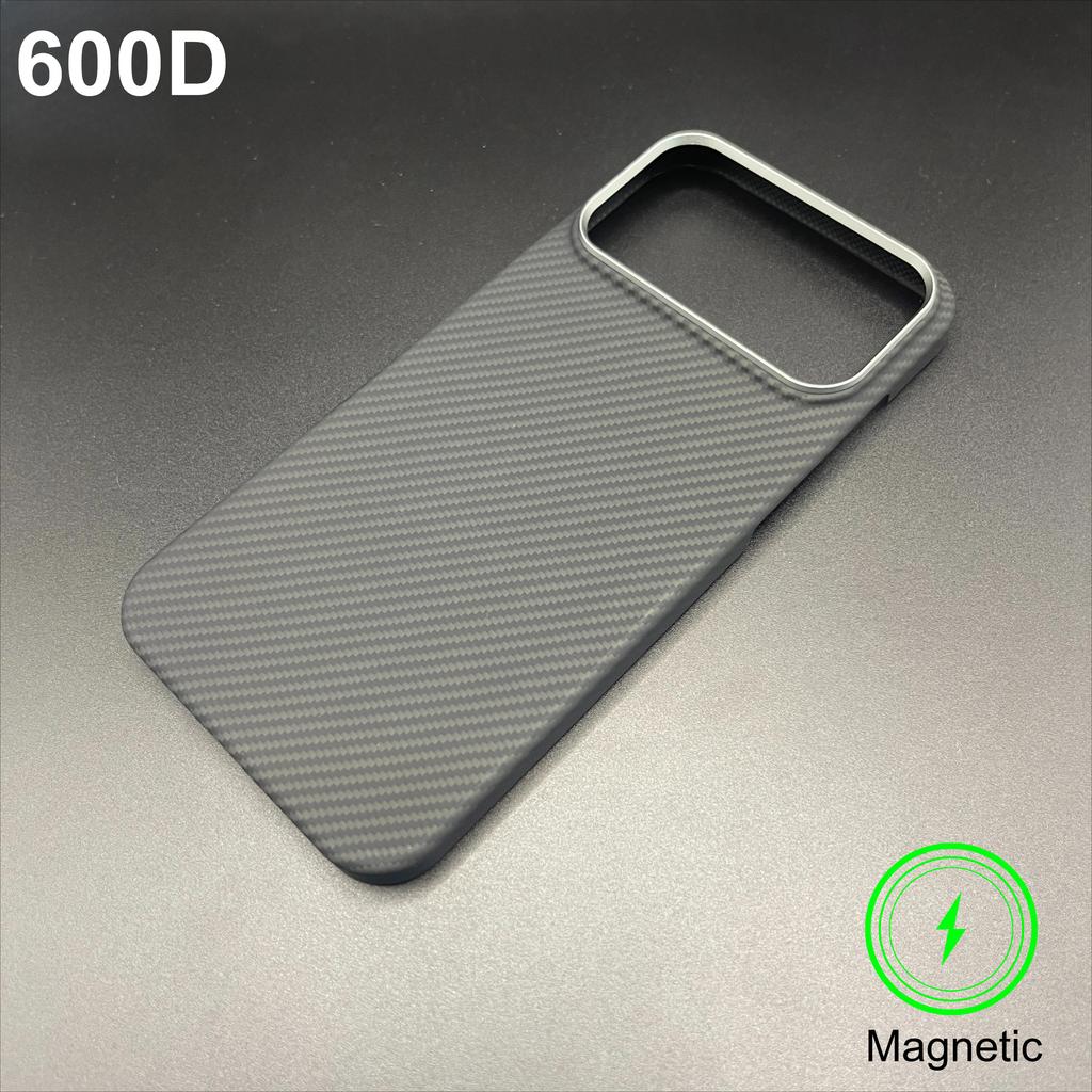 True Aramid Carbon Fiber Magnetic Ultra-Thin Business Case For 17 Pro Max Air For Magsafe Charging Shockproof Cover Funda