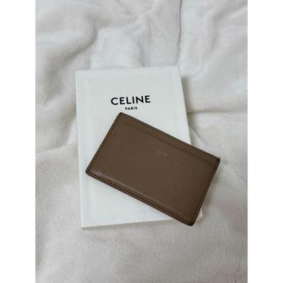 Used CELINE Brown Leather Card Holder
