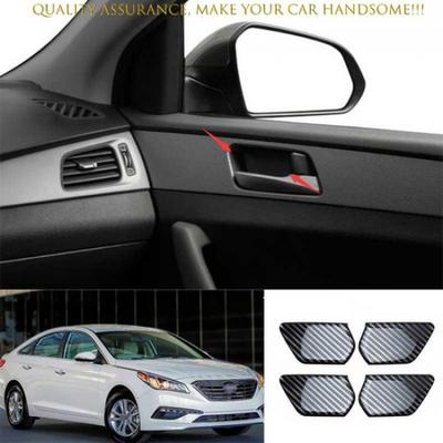 For Hyundai Sonata 2015-2019 Real Carbon Fiber Inner Door Bowl Cup Cover Trim