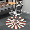 1PC Red and Blue Radiation Pattern Office Round Area Rug, Mat Suitable For Office, Under Office Chairs Bedroom Living Room Home Decor, Room Deco
