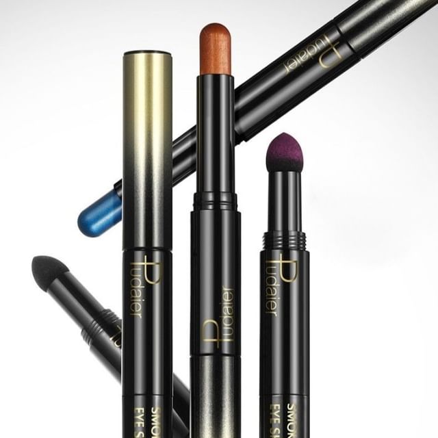 Pudaier - Dual-Ended Smokey Eyeshadow Stick - 6 Colors 02# Blue - 3.5g