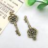 3-Color DIY Alloy Retro Key Jewelry Pendants