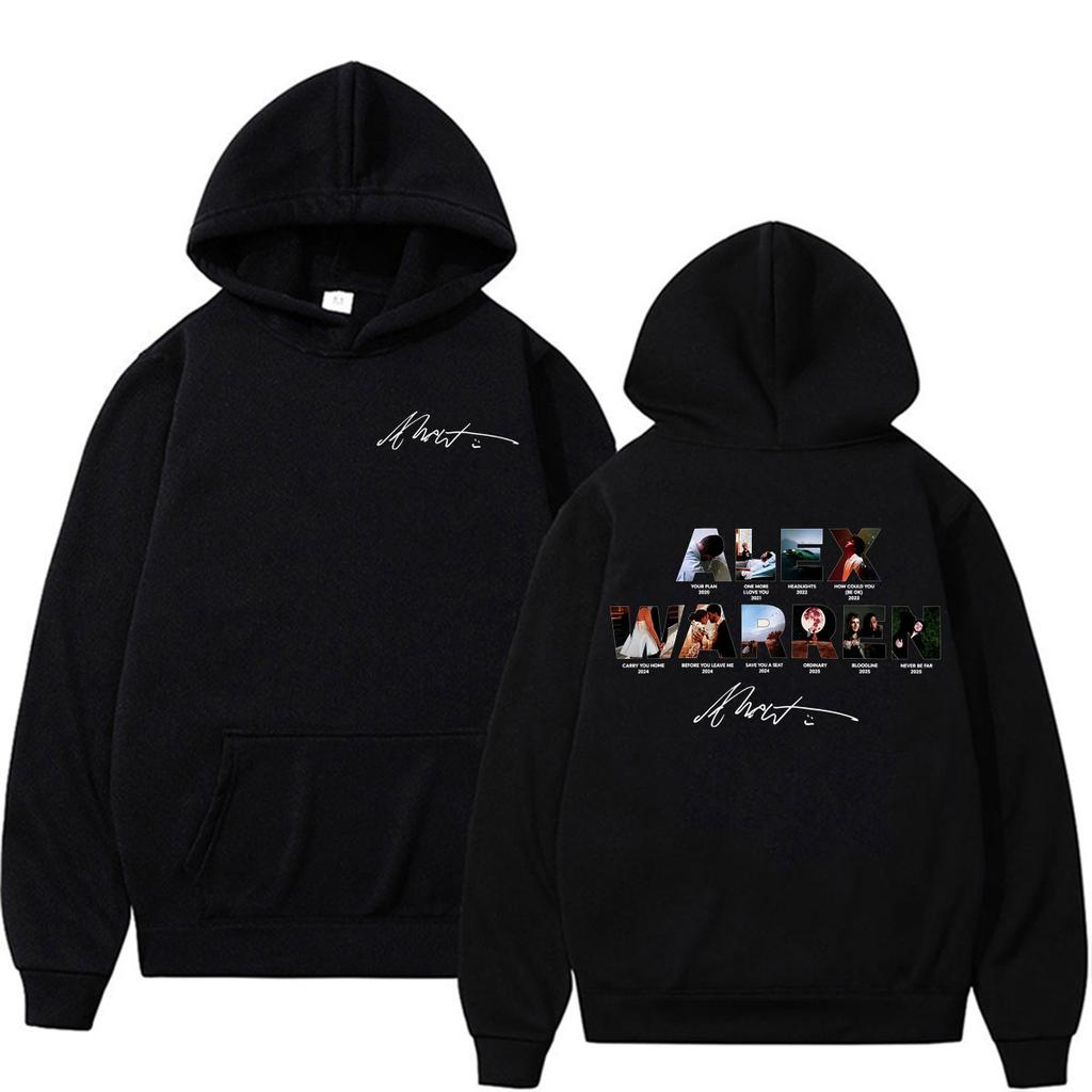 Alex Warren Album Song Titles Music Cover Hoodies Men Women Fashion Hip Hop Pop Music Sweatshirt Oversized Long Sleeve Pullovers
