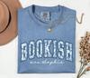 Comfort Colors Bookish Shirt, Personalized Floral Name Gift, Book Lover Reading Tee