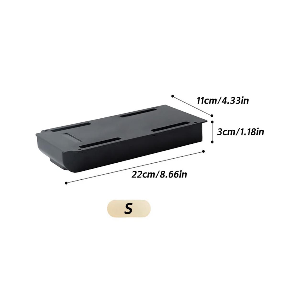 Self Adhesive under Desk Storage Drawer Box - Makeup Pencil Tray Desk Organizer Hidden Stand for Home School Desk 1790₽