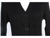 S Family Women's V-Neck Slim-Fit Diamond Knit Cardigan - Autumn/Winter Versatile Long-Sleeve Sweater