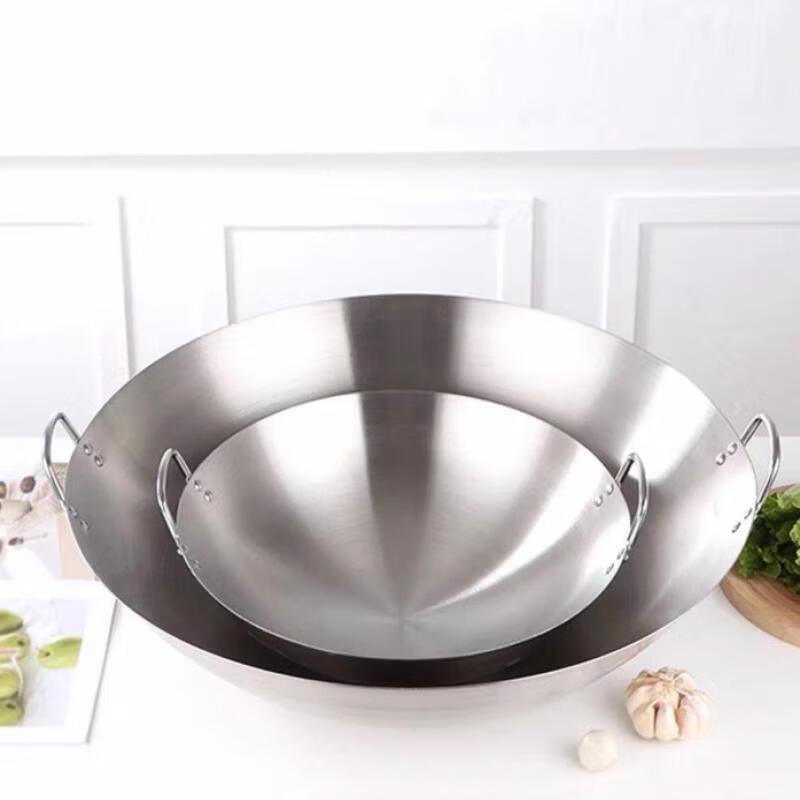 

30cm Commercial Stainless Steel Wok with Double Handles