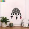 Celtic Knot Key Holder Heavy Duty Iron Wall Decor with 6 Hooks