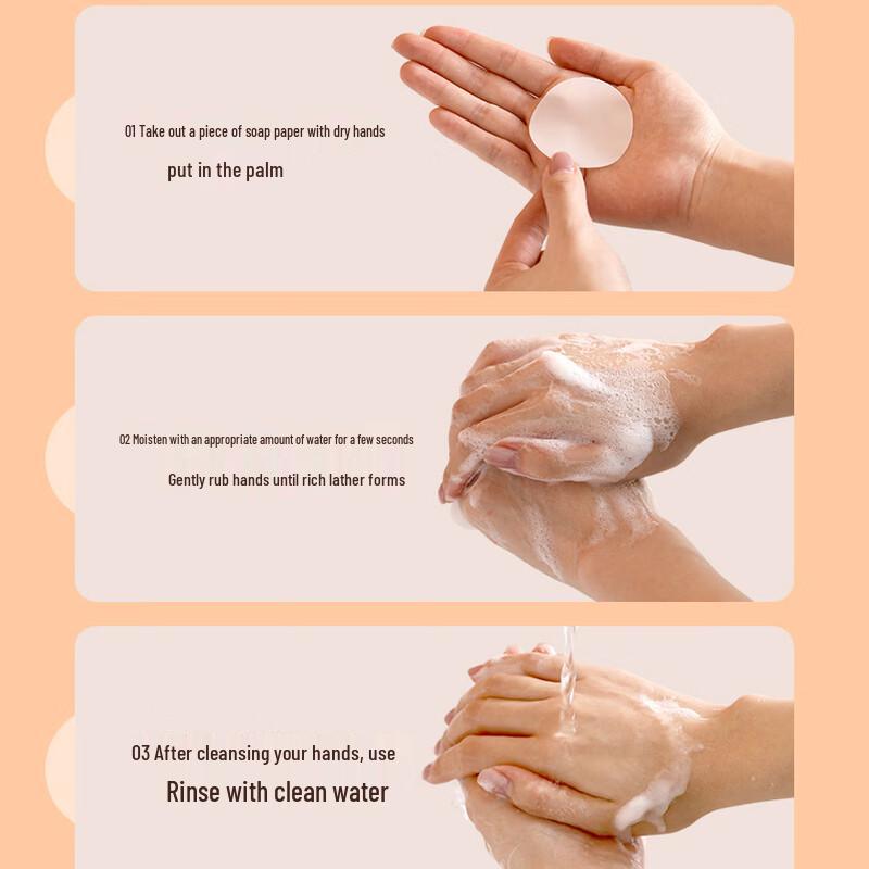 FASOLA TO GO Portable Hand Soap Paper Sheets