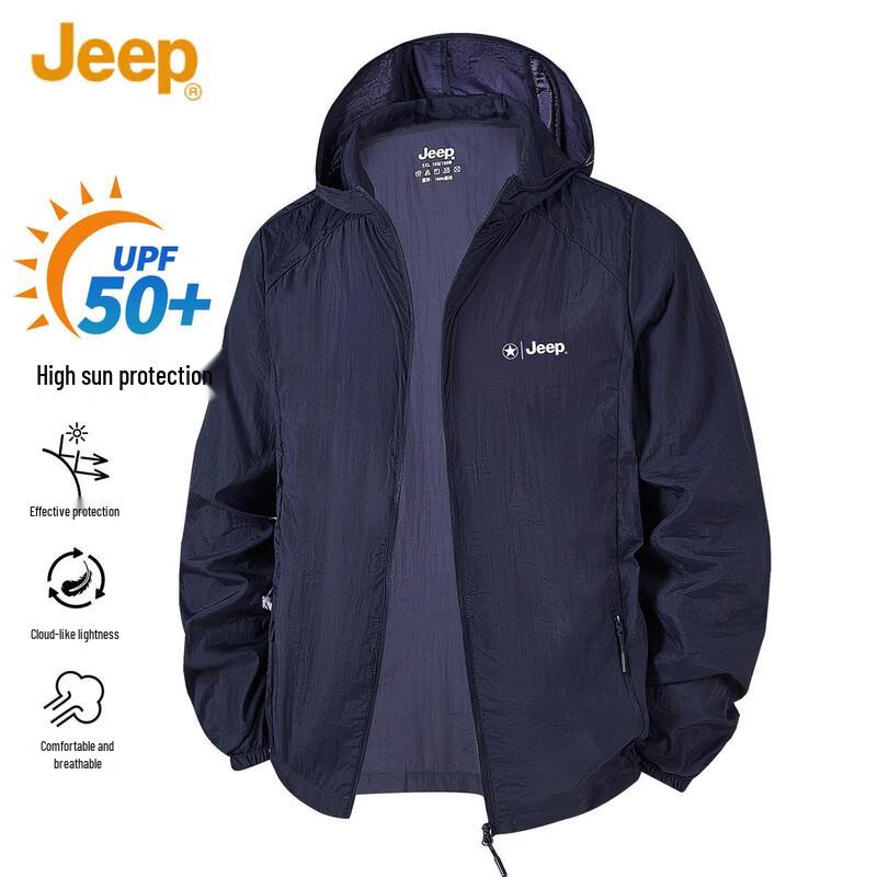 JEEP Men s Summer UV Protection Hooded Jacket 5XL