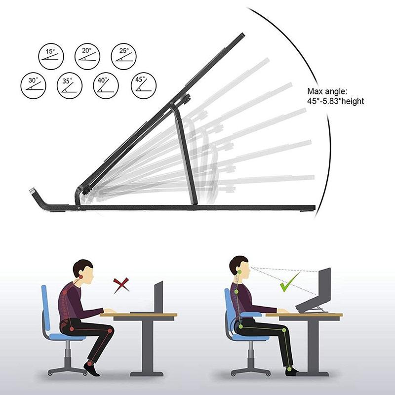 8 Gear Foldable Laptop Stand Holder Portable Notebook Support Base Adjustable Riser Cooling Bracket Laptop Cooler Accessories