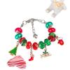 Crystal Beaded DIY Cartoon Christmas Alloy Bracelet Set for Girls - Handmade Jewelry Gift for Women