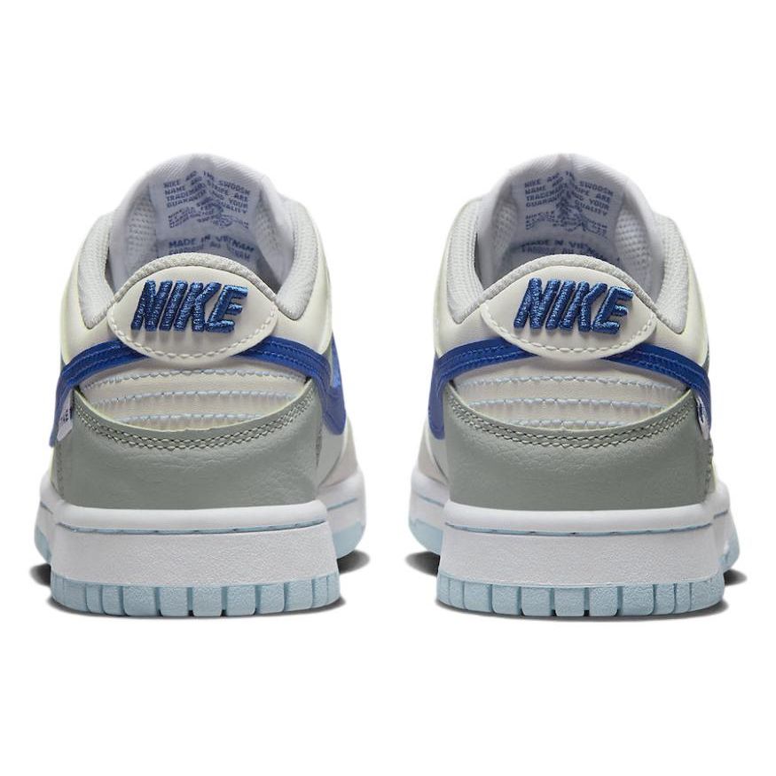 Nike Dunk Low GS Just Stitch It -  Hyper Royal Kids Sneakers Cream Ivory White FB1843-141