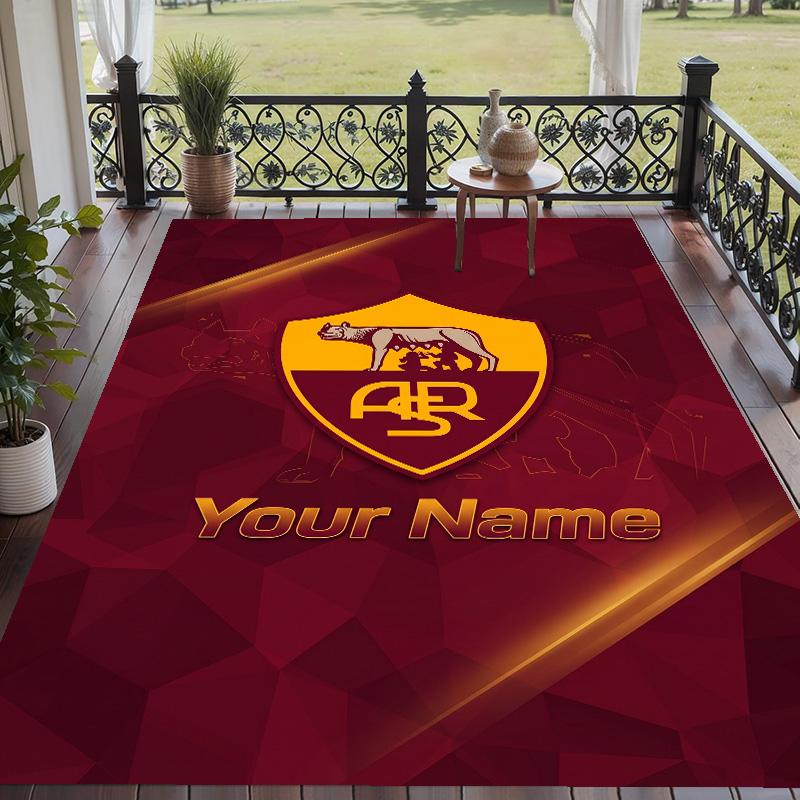 Custom Text Printed Rug AS Roma Non Slip Floor Carpet For Home Room Decor