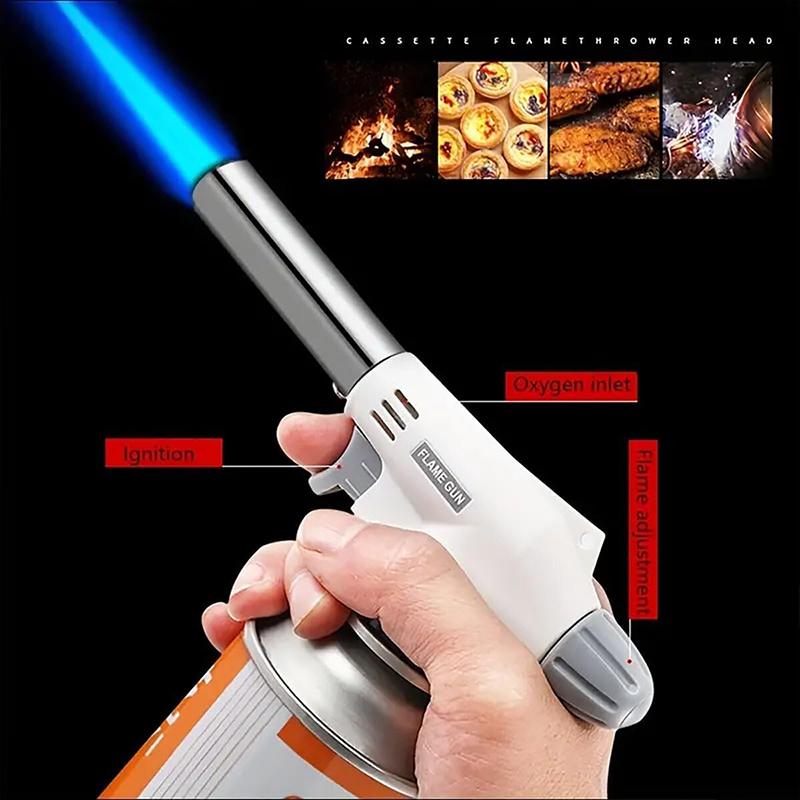 1pcs Flame Gas Torch for Camping Barbecue Baking Metal Welding Heater Lighter Flame Gun for Cooking Outdoor Butane Burner