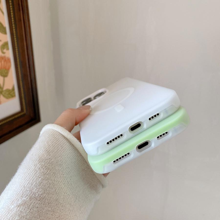 Carcasa magnetică pentru telefon Candy Jelly 2-în-1 actualizată pentru încărcare fără fir pentru iPhone 16 15 14 13 12 11 Apărare cu două straturi Copertă din spate flexibilă, slim fit