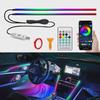 Colorful Car Interior LED Ambient Light: Flowing Acrylic Light Strip for Dashboard
