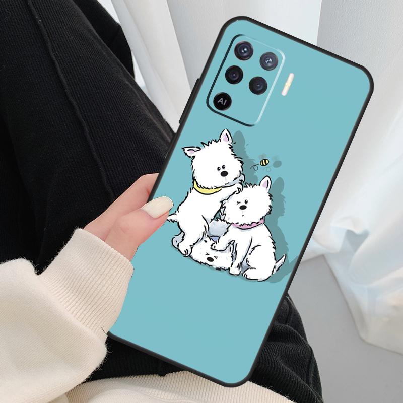 West Highland Terrier Westie Case For Oppo A40 A60 A80 A5 Pro A15 A16 A17 A57 A77 A94 A74 A54 A76 A96 A18 A38 A58 A78 A98